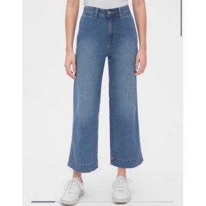 GAP jeans high rise wide leg crop jeans